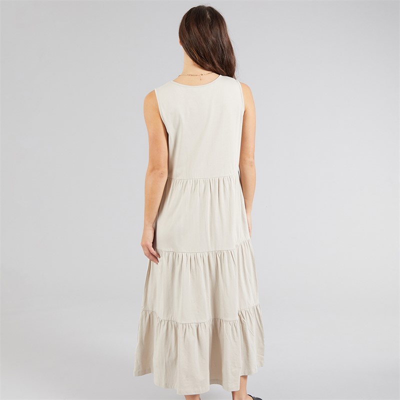 Onfire Womens Midi Jersey Tiered Dress Mushroom