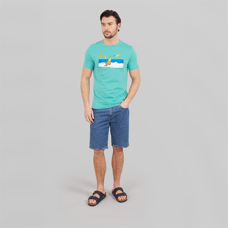 Onfire Mens Sailing T-Shirt Canton Jade