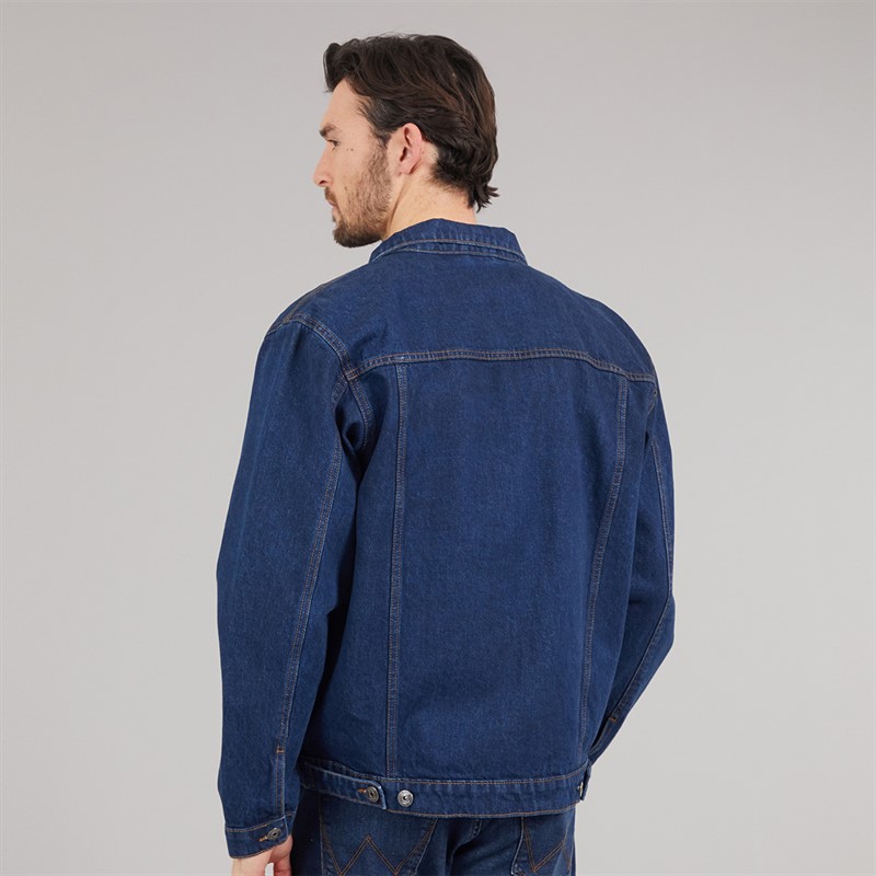 Onfire Mens Denim Jacket Dark Blue