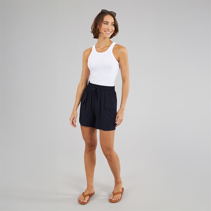 Onfire Womens Viscose Cargo Shorts Navy