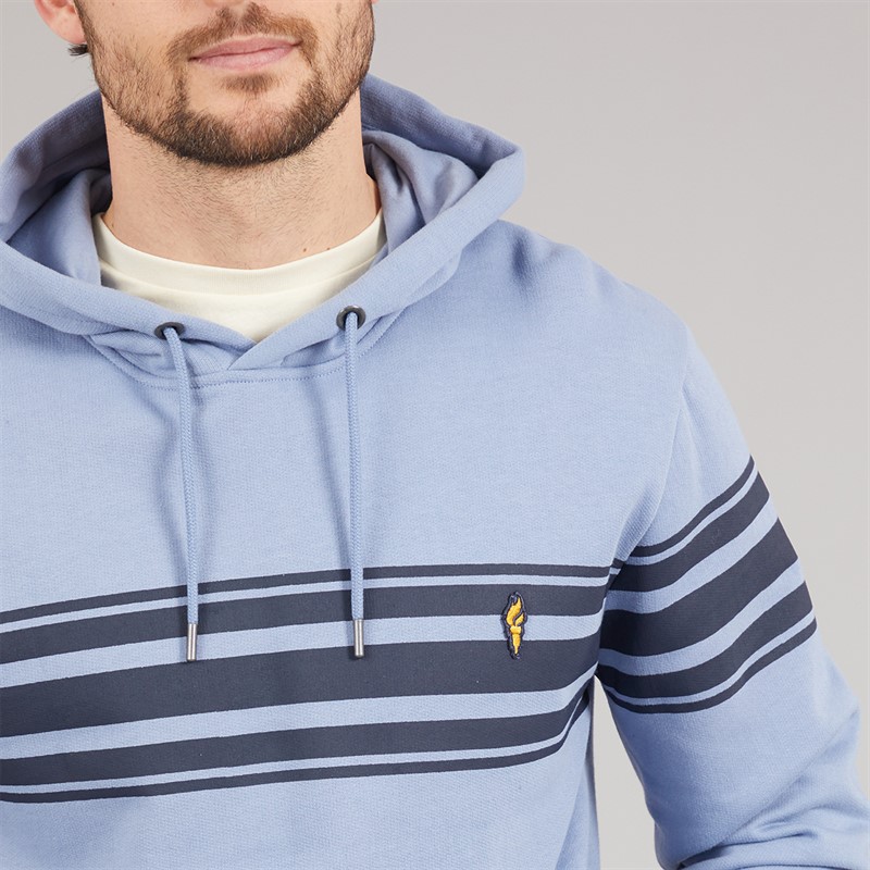 Onfire Mens Striped Hoodie Kentucky Blue