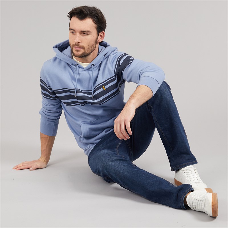 Onfire Mens Striped Hoodie Kentucky Blue