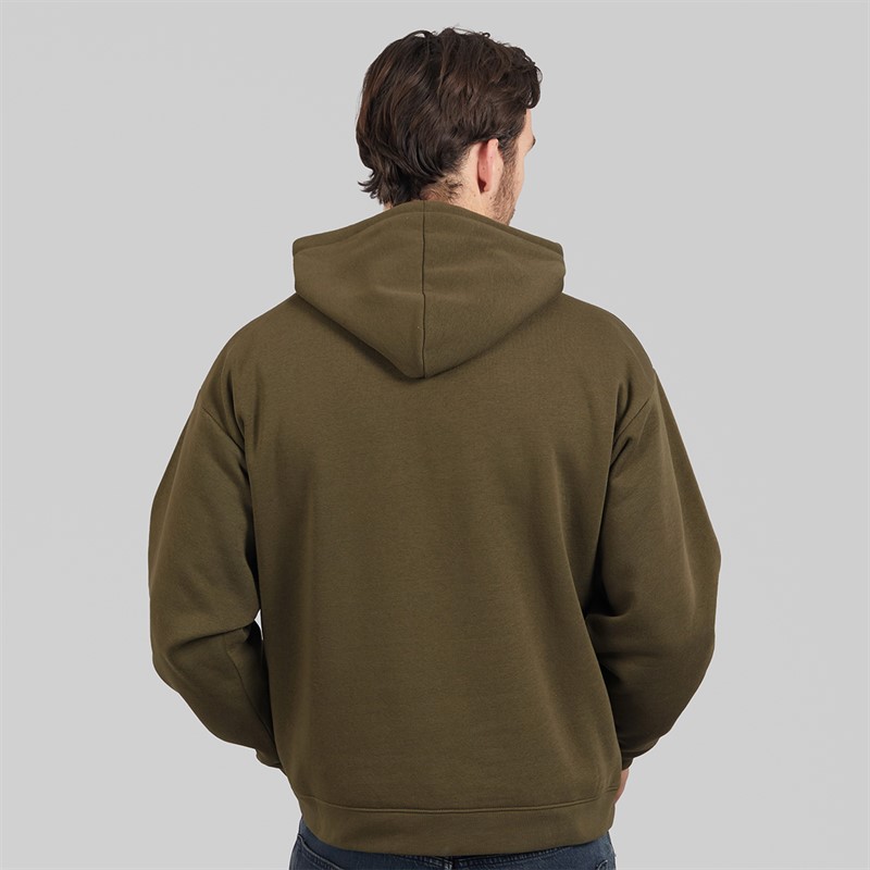Onfire Mens Oversized Overhead Hoodie Khaki