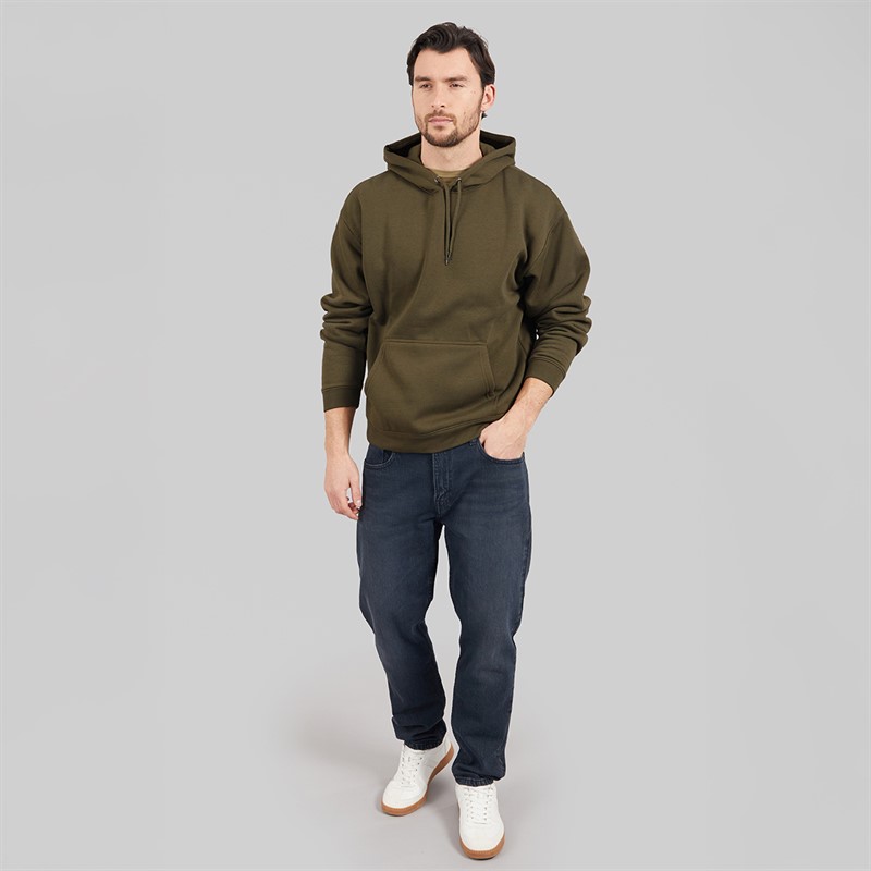 Onfire Mens Oversized Overhead Hoodie Khaki