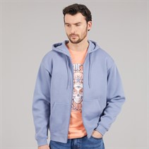 Onfire Mens Oversized Zip Through Hoodie Kentucky Blue