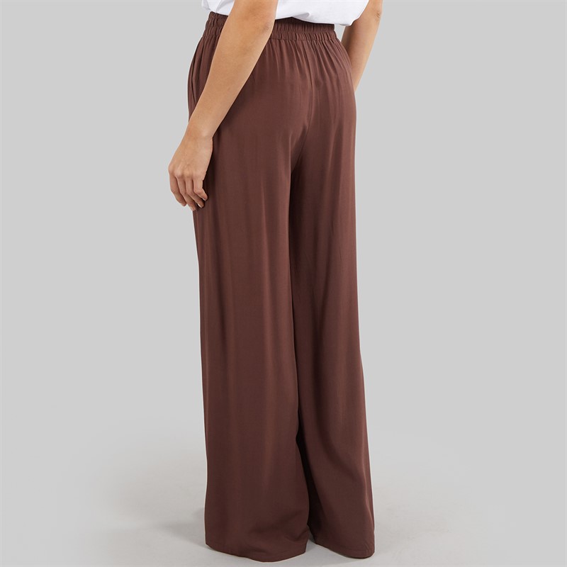 Onfire Womens Wide Leg Trousers Chocolate