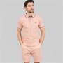 Onfire Mens Polo Shirt And Shorts Set Peach Whip