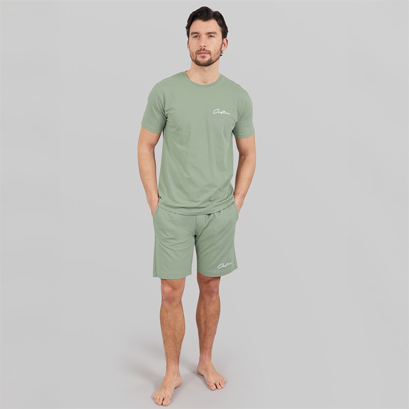 Onfire Mens T-Shirt And Shorts Set Sage