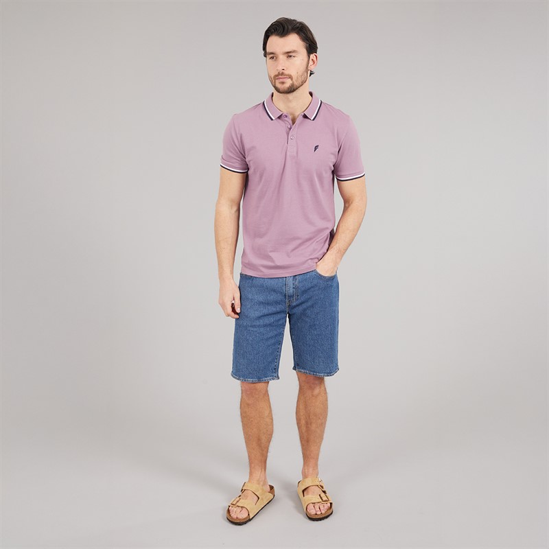 Onfire Mens Tipped Polo Shirt Grapeade