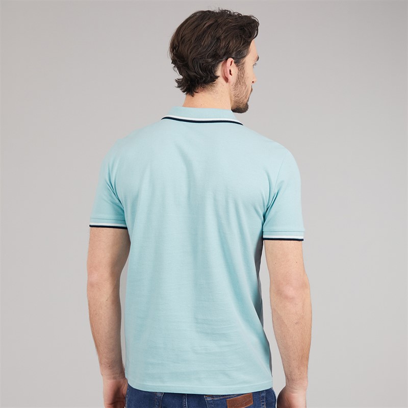 Onfire Mens Tipped Polo Shirt Forget Me Not