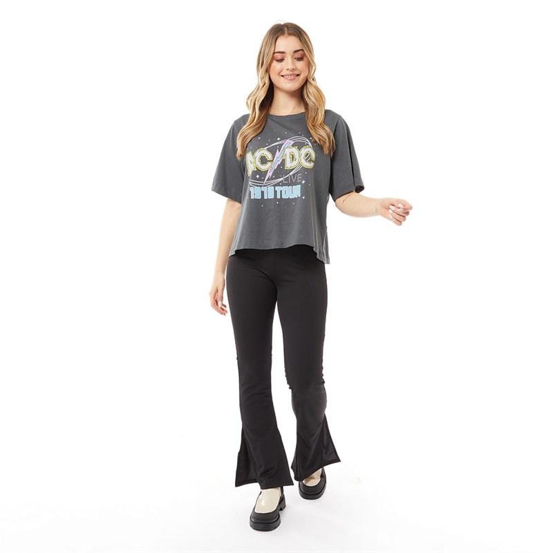 ACDC Womens 1978 Tour Boxy T-Shirt Dark Charcoal