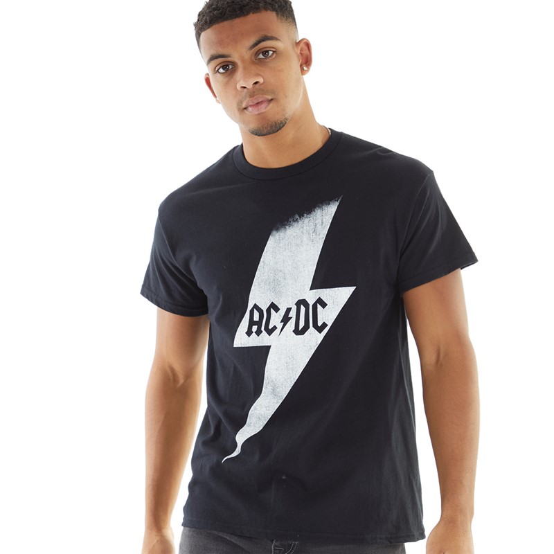 ACDC Mens Lighting Bolt T-Shirt Black