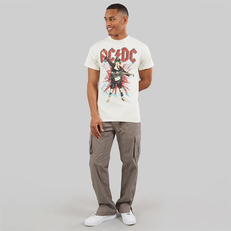 ACDC Mens T-Shirt Off White