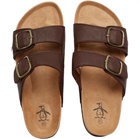 Original Penguin Heren Port Sandalen Bruin original penguin kopen in de aanbieding
