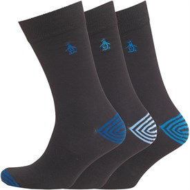 Image of Original Penguin Mens Three Pack Socks Black