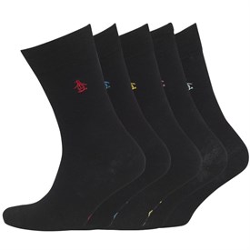 Image of Original Penguin Mens Five Pack Socks Black