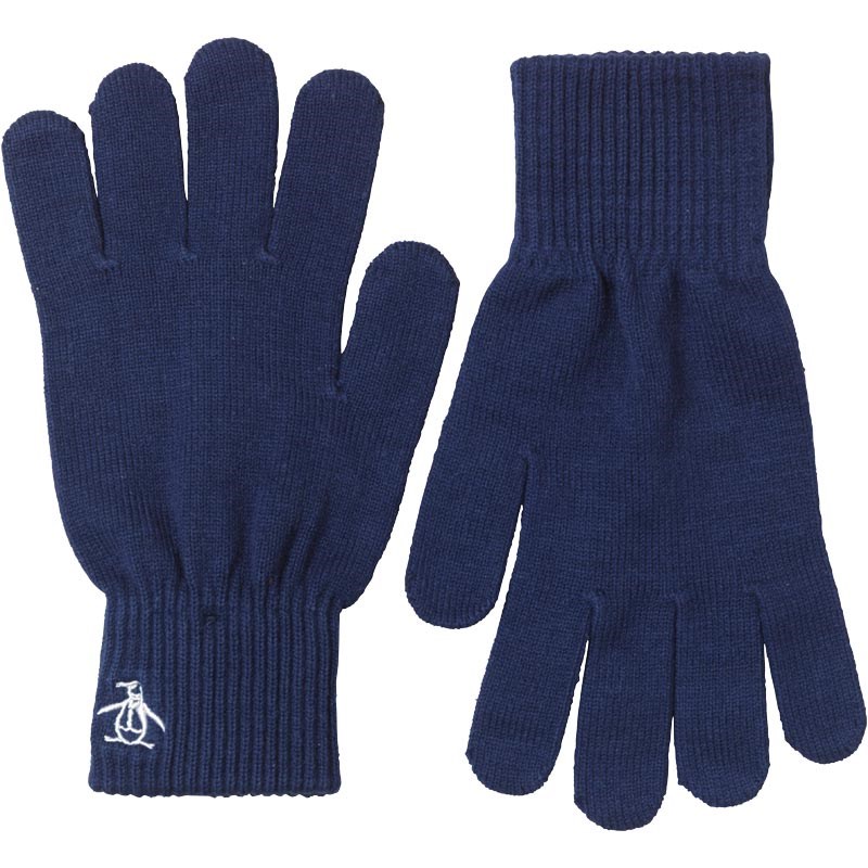 Buy Original Penguin Mens Rib Gloves Navy