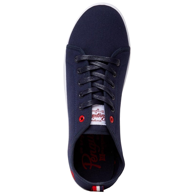 Buy Original Penguin Mens Faze Canvas Trainers Navy Original Penguins Herren Faze Canvas Sneaker: