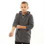 Original Penguin Boys Pete Badge Zip Hoodie Charcoal