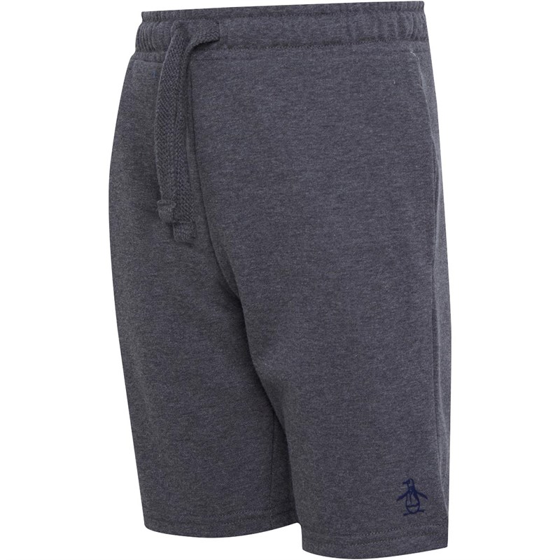 Original Penguin Boys Pete Badge Shorts Charcoal