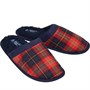 Original Penguin Mens Check Mule Slippers Red