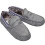 Original Penguin Mens Check Collar Moccasin Slippers Grey