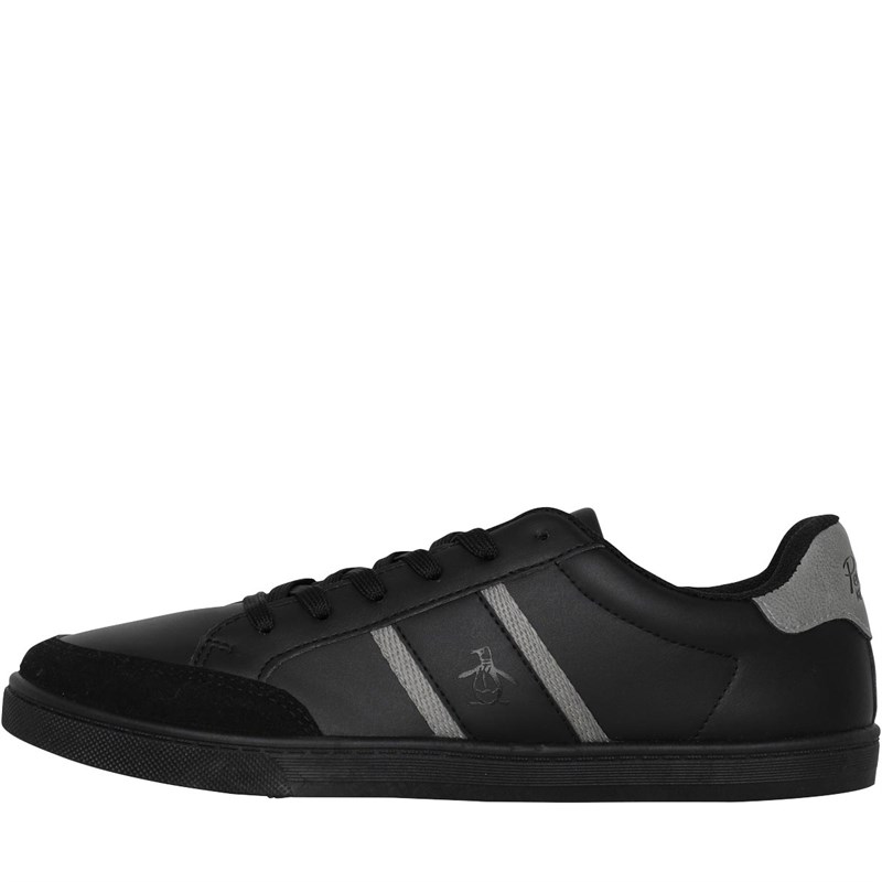 Buy Original Penguin Mens Guild Trainers Black/Black Sole