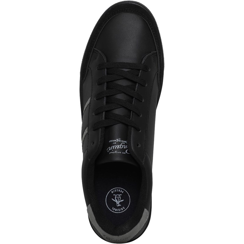 Original Penguin Mens Guild Trainers Black/Black Sole