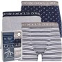 Original Penguin Mens Three Pack Festive Boxers Grey/Navy