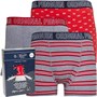 Original Penguin Męskie Tri Pete Bokserki Czerwony