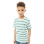 Original Penguin Boys Variegated Printed Stripe T-Shirt Deep Water