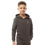 Original Penguin Boys Pete Badge Hoodie Charcoal Grey Heather