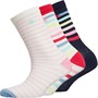 Original Penguin Girls Three Pack Penguin Stripy Rainbow Socks Rainbow Stripe Red