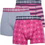 Original Penguin Mens Stamp Print AOP Three Pack Boxers Pink/Grey/Navy