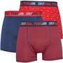 Original Penguin Męskie Stripe Block Pete Bokserki Czerwony