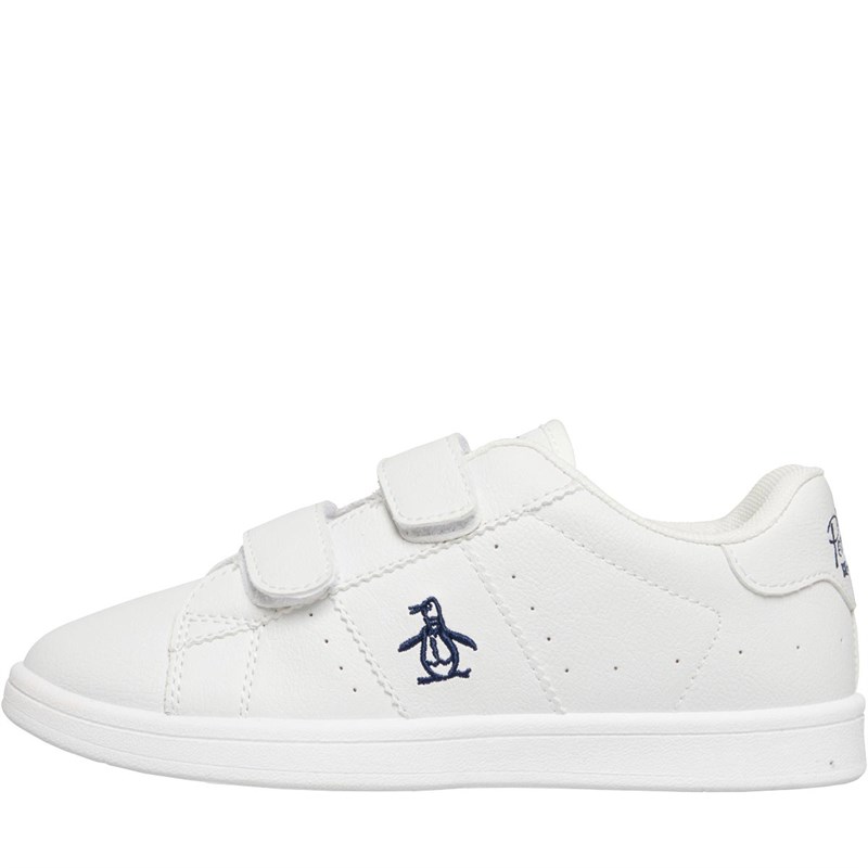Original Penguin Junior Marble Velcro Trainers P27 White