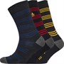 Original Penguin Mens Three Pack Socks Black/Red/Blue/Yellow