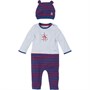 Original Penguin Baby Two Piece Romper And Hat Set Ensign Blue