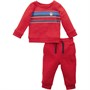 Original Penguin Baby Stripe Sweatshirt And Jog Set Tango Red