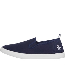 Buy Original Penguin Mens Sabre Slip On Canvas Pumps Navy