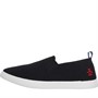 Original Penguin Mens Sabre Slip On Canvas Pumps Black/White Sole