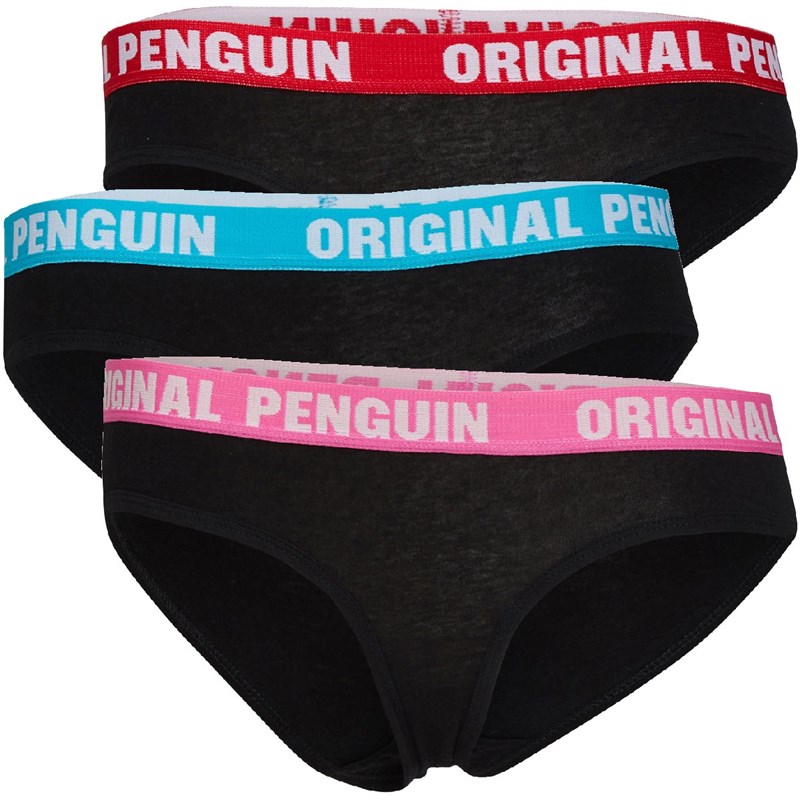 Image of Original Penguin Womens Three Pack Hipster Briefs Red/Pink/Blue