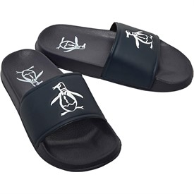 Buy Original Penguin Boys Pier Slides Navy White