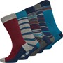 Original Penguin Mens Five Pack Dress Socks Stripes/Navy/Multi