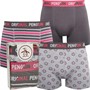 Original Penguin Mens Three Pack Boxers Navy/Coral/Grey