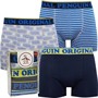 Original Penguin Mens Three Pack Boxers Retro Print/Grey/Navy