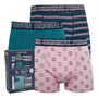 Original Penguin Mens Three Pack Boxer Trunks Pink/Navy