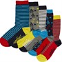 Original Penguin Boys Five Pack Stripe Socks Multi