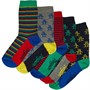 Original Penguin Boys Five Pack Stripe Socks Multi
