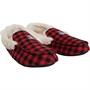 Original Penguin Mens Bedtime Checked Moccasin Slippers Red Buffalo